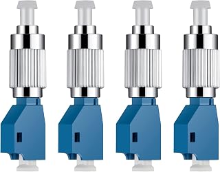 4Pcs Visual Fault Locator Fiber Adapter, Fiber Optic Connector, Single Mode 9/125um FC Male to LC Female Hybrid Optical Fiber Convertor Adapter Compatible with Optical Power Meter Visual Fault Locator