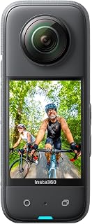 Insta360 X3-360 Camera with 5.7K 360 Active HDR Video, 4K Single-Lens Camera, Waterproof, FlowState Stabilization, 2.29" Touchscreen, AI Editing, for Motorcycle, Wintersports and Vlogging