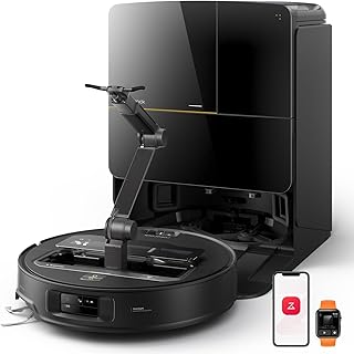 roborock Saros Z70 Robot Vacuum and Mop, OmniGrip Arm, AI-Powered, 22,000 Pa, 3.14’’ Ultra Slim, FlexiArm Riser, AdaptiLift Chassis, Obstacle Avoidance, Auto Mop Washing & Drying (Renewed)