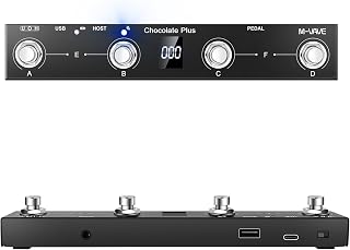M-VAVE Chocolate Plus Wireless MIDI Foot Switch 4 Buttons BT Rechargeable App Control