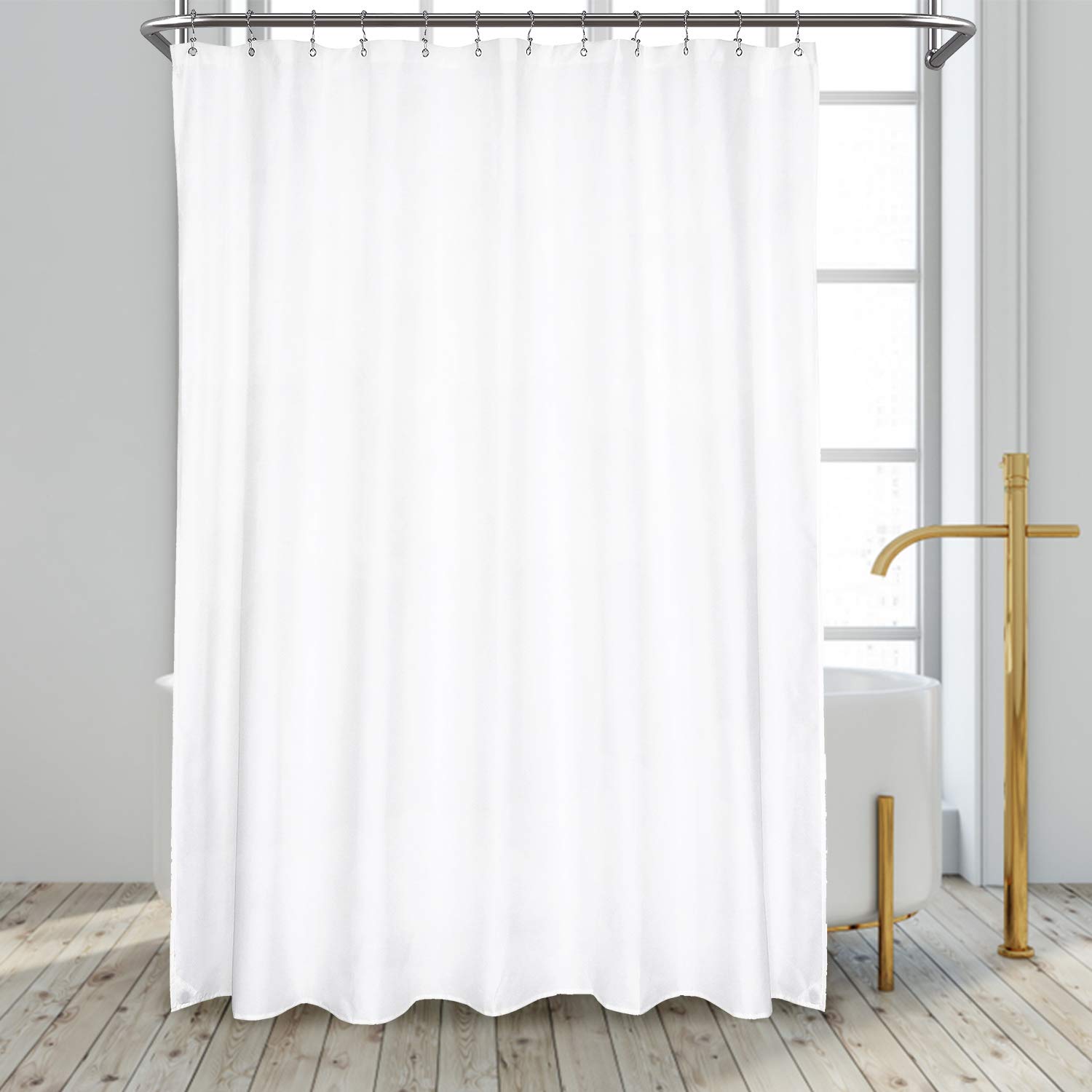N&Y HOME Extra Wide Fabric Shower Curtain or Cover Hotel Quality Washable Water 