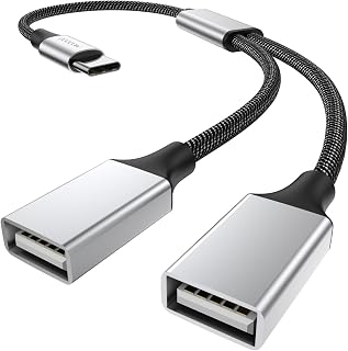 MOGOOD USB C Male to Dual USB Female Cable Type A 2.0 OTG Splitter