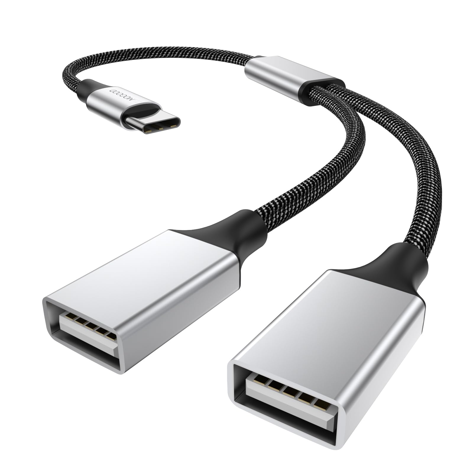 MOGOOD USB C Male to Dual USB Female Cable Type A 2.0 OTG Splitter