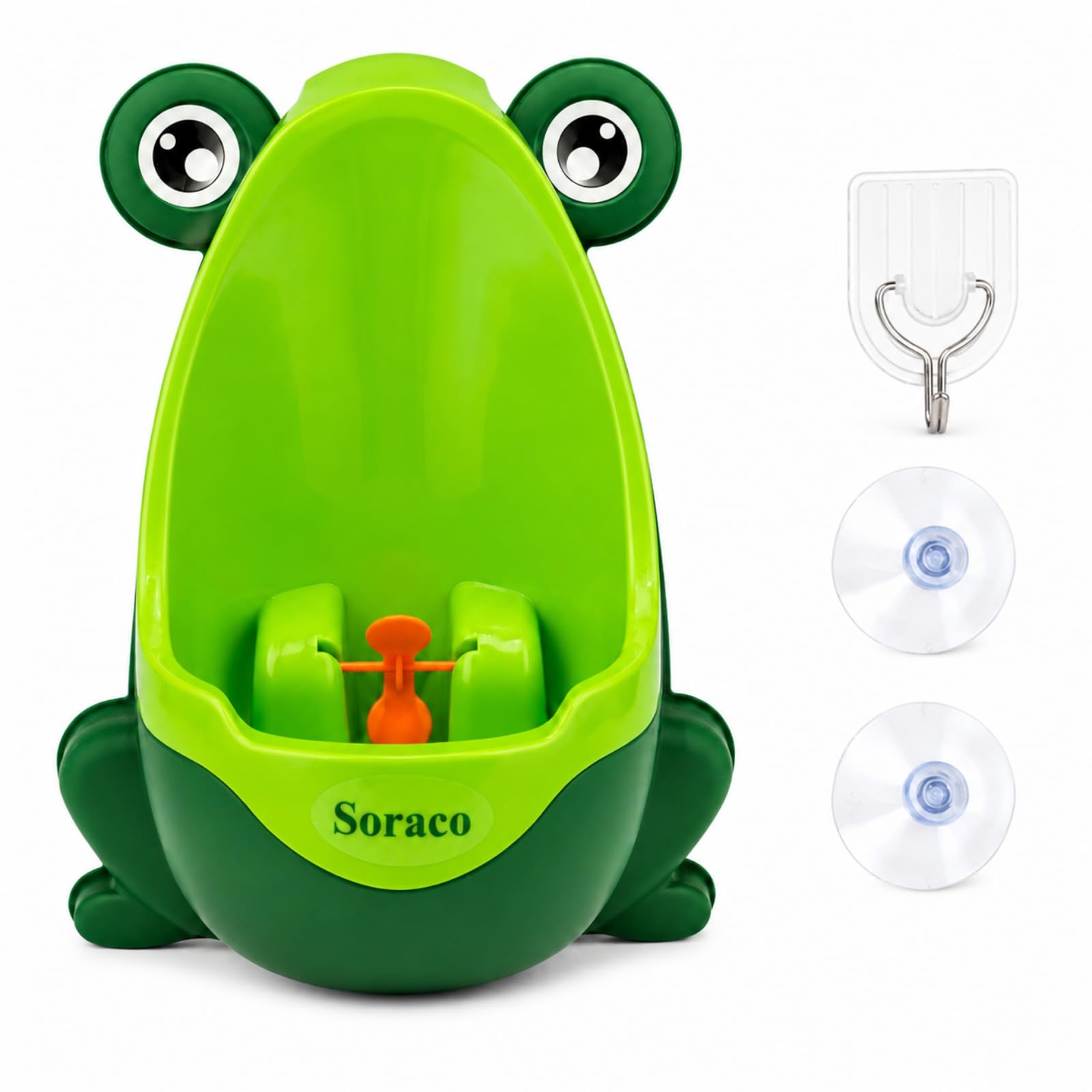 Soraco Cute Frog Potty Training Urinal for Boys with Funny Aiming Target, Toddle