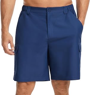 Bassdash FP11M – Short cargo de randonnée pour homme à séchage rapide, UPF 50+, léger, extensible pour la pêche, le kayak, le camping décontracté 22,9 cm