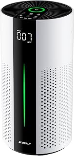 ECOSELF Air Purifiers for Home Large Room Up to 1800 Ft², HEPA Air Purifier | Air Purifiers for Bedroom with 360° Air Intake, PM2.5 Display, Smart Auto & 20 dB Sleep Modes for Dust, Smoke & PoIIen