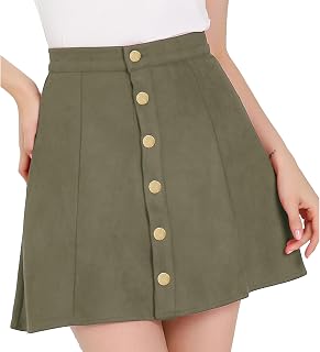 Allegra K Women's Floral Skirt Print Chiffon Line Sugar Paper Mini