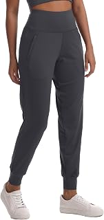 Women's Joggers with 3 Pockets Lightweight Sweatpants High Waiste Tapered