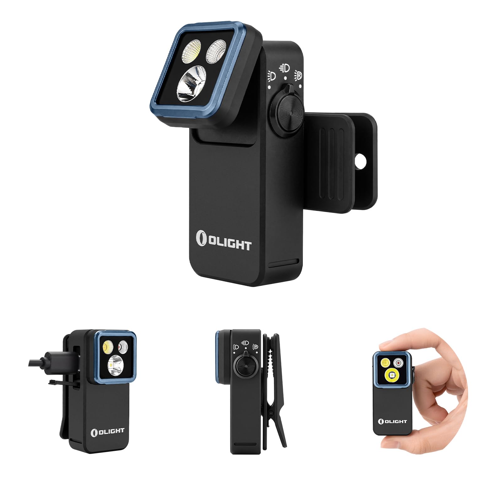 OLIGHT Oclip 2 Pro Rechargeable EDC Flashlight, Clip-on Light, Black | 115-Degre