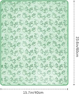 1 x Pet Blanket Soft Fleece Tear Resistant Paw Print Design Machine Washable Warm and Comfortable Pet Blanket for Small Large Small Dogs