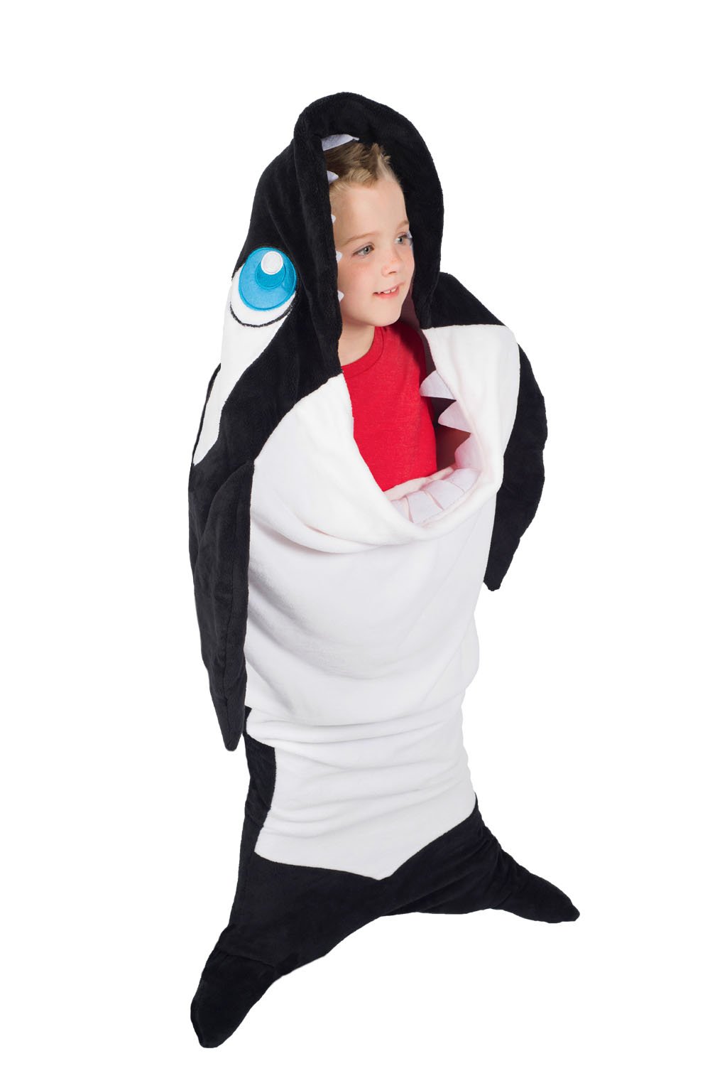Fin Fun Wearable Hooded Blanket for Kids - Kids Wearable Blanket Hoodie - For Bo