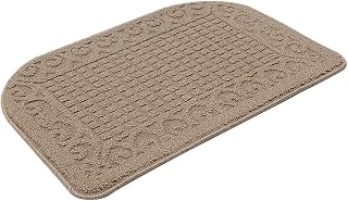 COSY HOMEER 27x18 Half Round Kitchen Rug,Non Slip Washable Mat,Beige 1PC | Polypropylene tufted textile,small half circle rug,kitchen sink mat,Kitchen floor mat