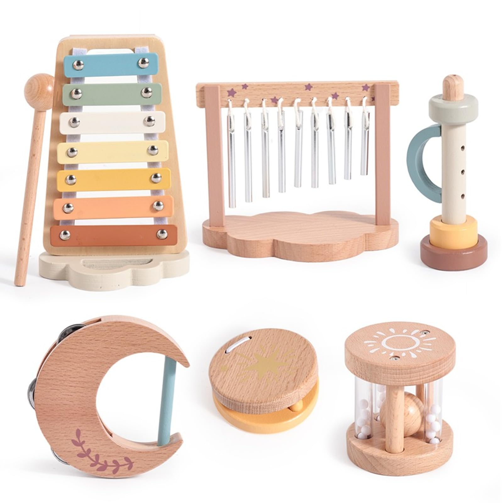 Smartwo Baby Montessori Musical Instruments,Wooden Xylophone Musical Toys | for 