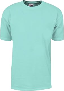 Shaka Wear Men's T Shirt – Max Heavyweight Cotton Short Sleeve Crew Neck Plain Tee Top Tshirts Regular Big Tall Size S-7XL