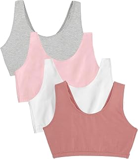 Fruit of The Loom Women's Cotton Tank Style Sports Bra (Pack of 3)
