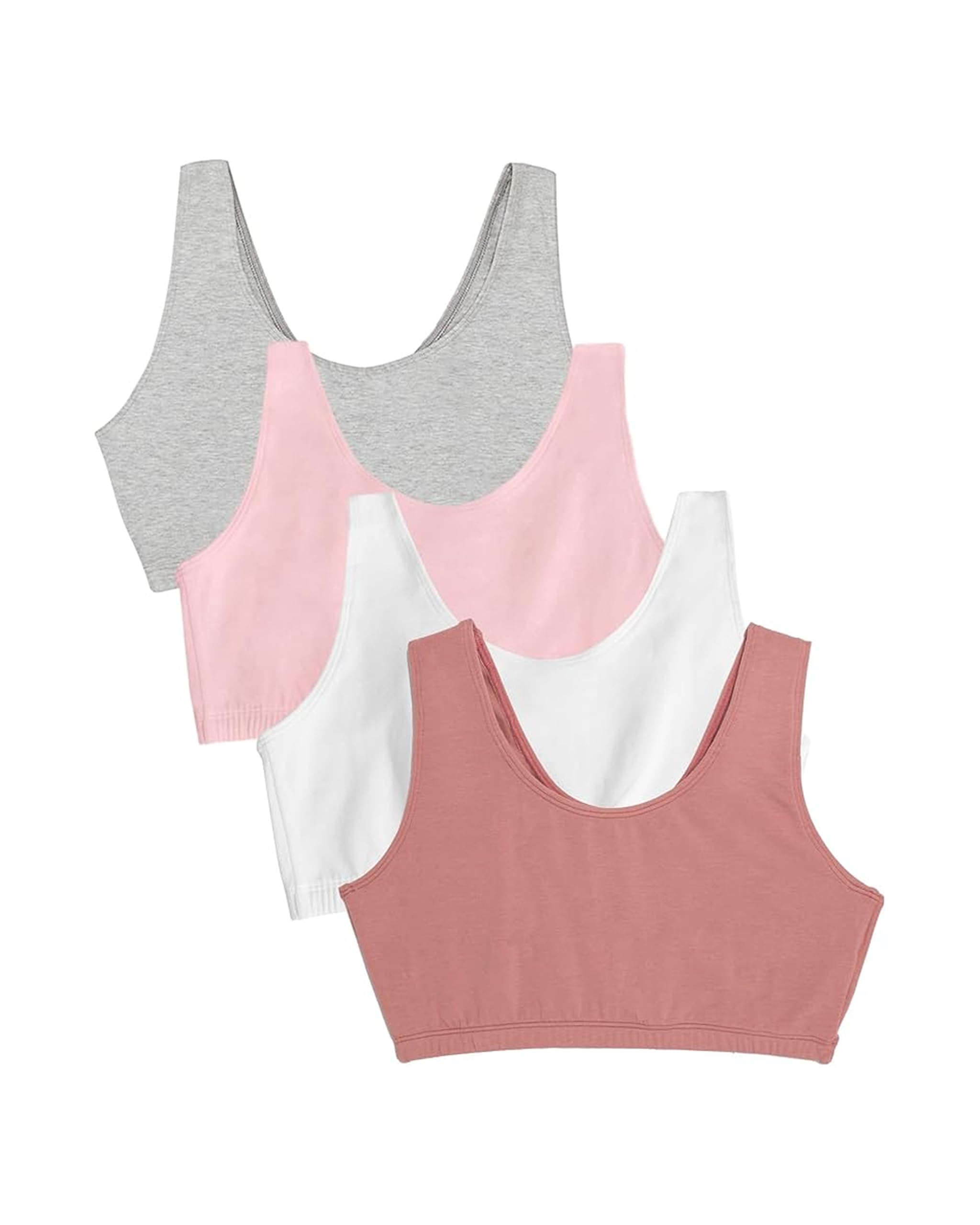 Fruit of The Loom Women's Cotton Tank Style Sports Bra (Pack of 3)