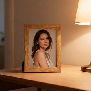 5x7 Grain Picture Frame Single Pack, Natural Decorative Photo Frame, Tabletop or Wall Mount Frame for Home Office Decoration