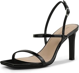 Modatope Womens Sandals Open Toe Strappy Sandals Ankle Strap High Heel Sandals for Women, A-gold