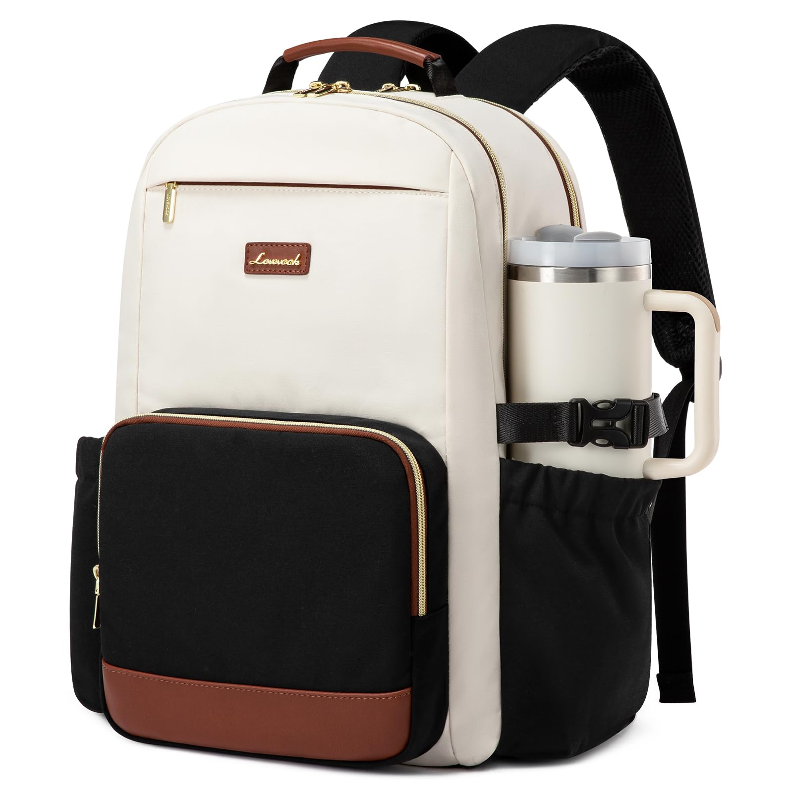 LOVEVOOK Laptop Backpack for Women with Pouch Pocket for Large Capacity Cup,15.6