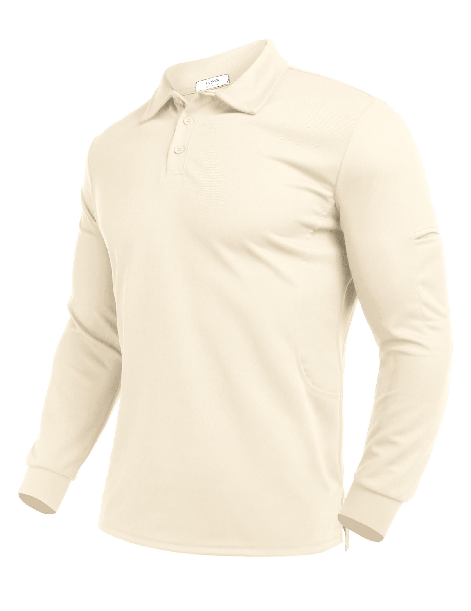 Deyeek Men's Long Sleeve Polo Shirts, Quick Dry Golf Polo for Men