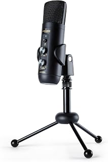 Marantz Professional USB Condenser Microphone, Unidirectional, for Streaming, Mute Function, Volume Control Knob, Headphone Output, Built-in Audio Interface, Compatible with Mac and PC, Marantz Pro