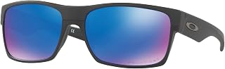 Oakley Men'S Mod. 9189 Sun Twoface 918935 60 Rectangular Polarized Sunglasses 60, Matte Black/Sapphireiridiumpolarized