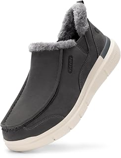 FitVille Extra Wide Men Slippers Slip-on Diabetic Shoes for Men Non Slip House Slipper for Flat Feet Pain Relief Neuropathy