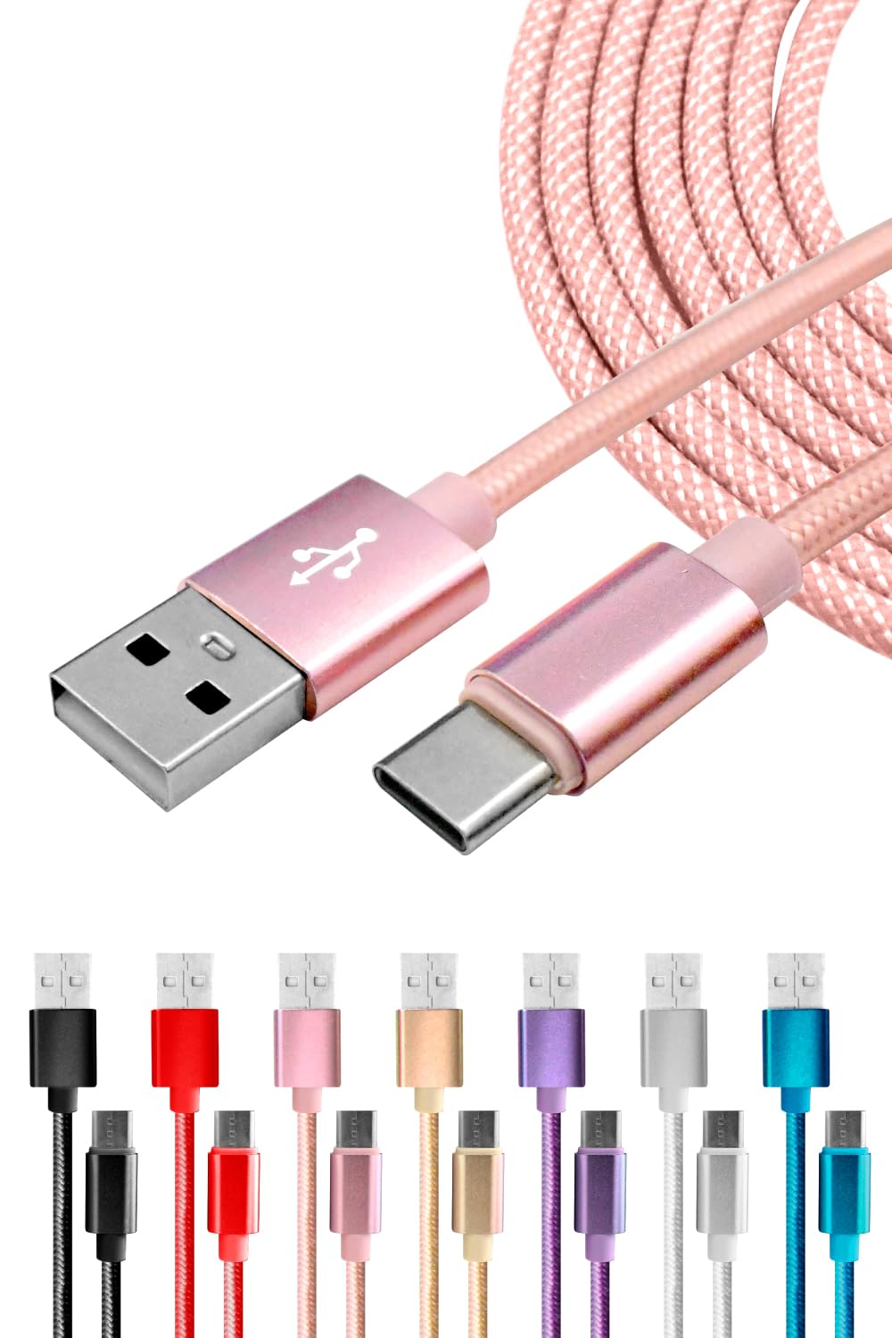 Sizkawil USB 2.0 to Type C Cable, USB-C Data Transfer, 500 MHz, 480 Mbps, Chargi