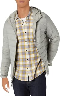 Amazon Essentials Men's Lightweight Water-Resistant Packable Hooded Puffer Jacket