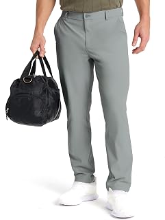 SNOWTEN Mens Classic Fit Golf Pants Stretch Dress Pants 30''/32''/34'' Lightweight Casual Suit Pants with Pockets