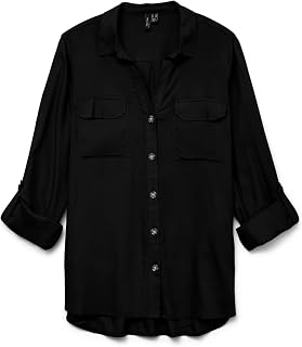 VERO MODA Vmbumpy L/S Shirt New Wvn Noos Vmbumpy L/S - New Wvn Noos Women's T-Shirt (Pack of 1)