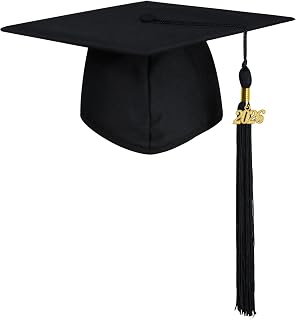 GraduatePro Matte Graduation Cap 2026 Adults with Tassel High School Bachelor Master Doctoral 12 Colors