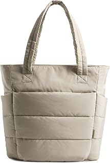 BAGSMART Puffy Tote Bag for Women, Lightweight Work Tote Handbag