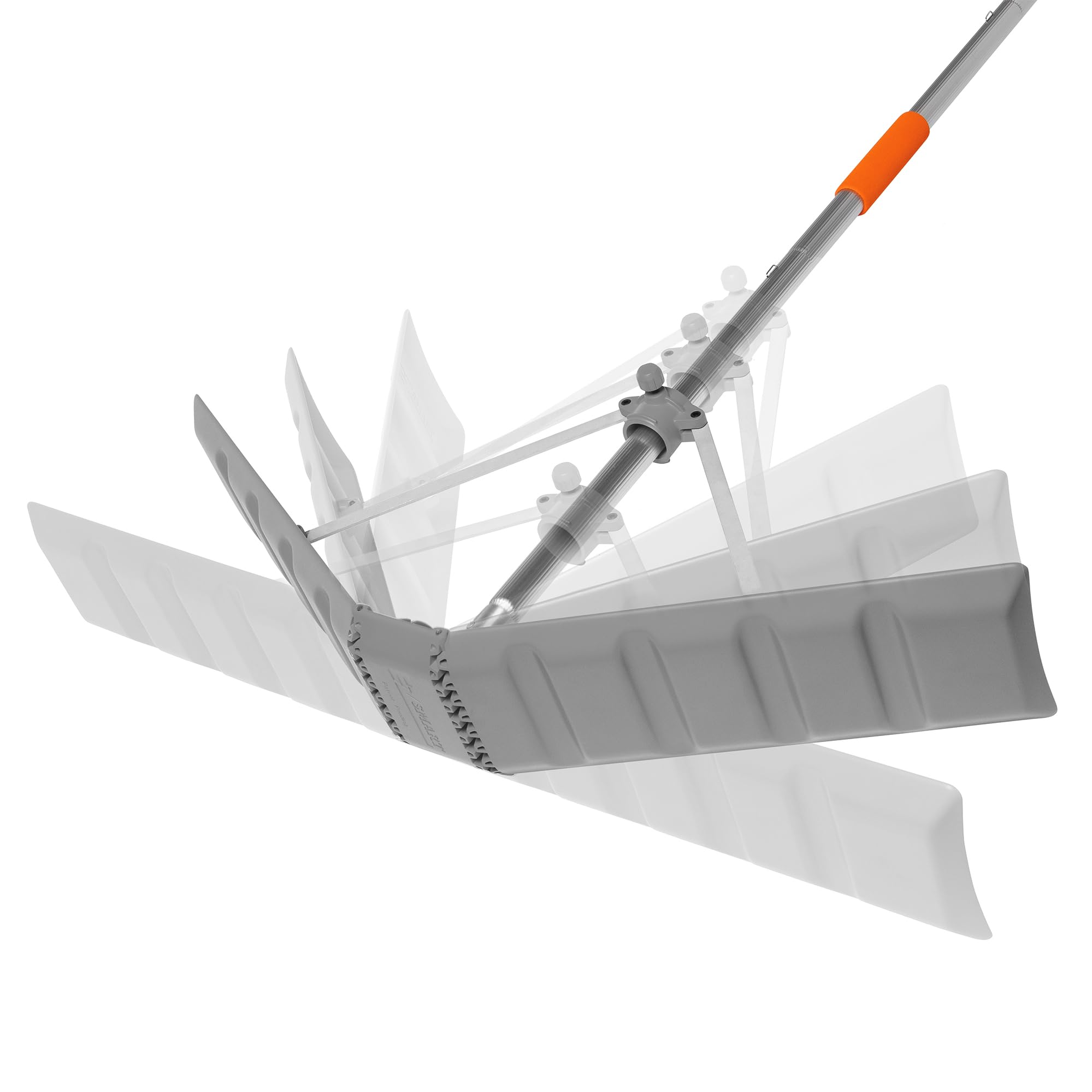 EZ Smart Patented Adjustable Snow Roof Rake with 16 ft Pole | Adapts to Changing