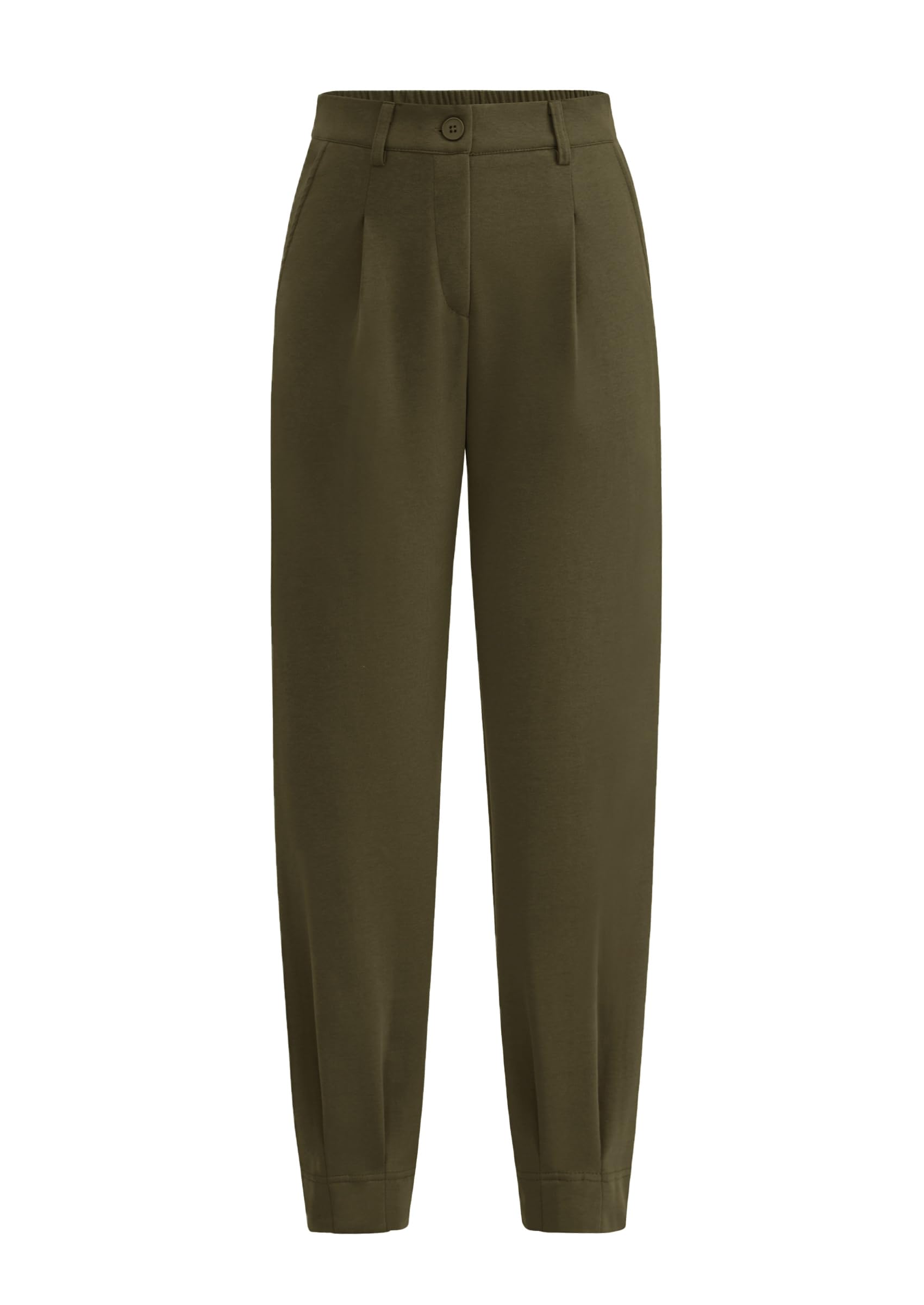 PRETTYGARDEN Pantalon habillé pour femme - Style décontracté - Taille haute - Lo