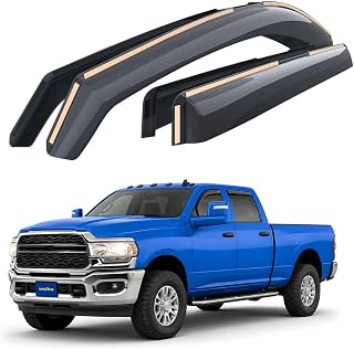 Goodyear Shatterproof in-Channel Window Deflectors for Dodge RAM 2500 3500 (New Body Style) 2019-2026 Crew Cab, Rain Guards, Window Visors for Cars, Vent Deflector, Car Accessories, 4 pcs- GY003404LPv