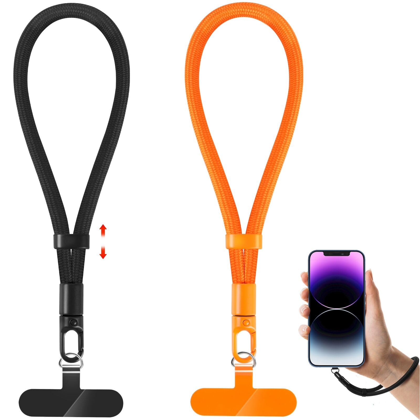 knIykmr Phone Lanyard, 2 Pack Adjustable Cell Phone Lanyard Strap, Hand Wrist St