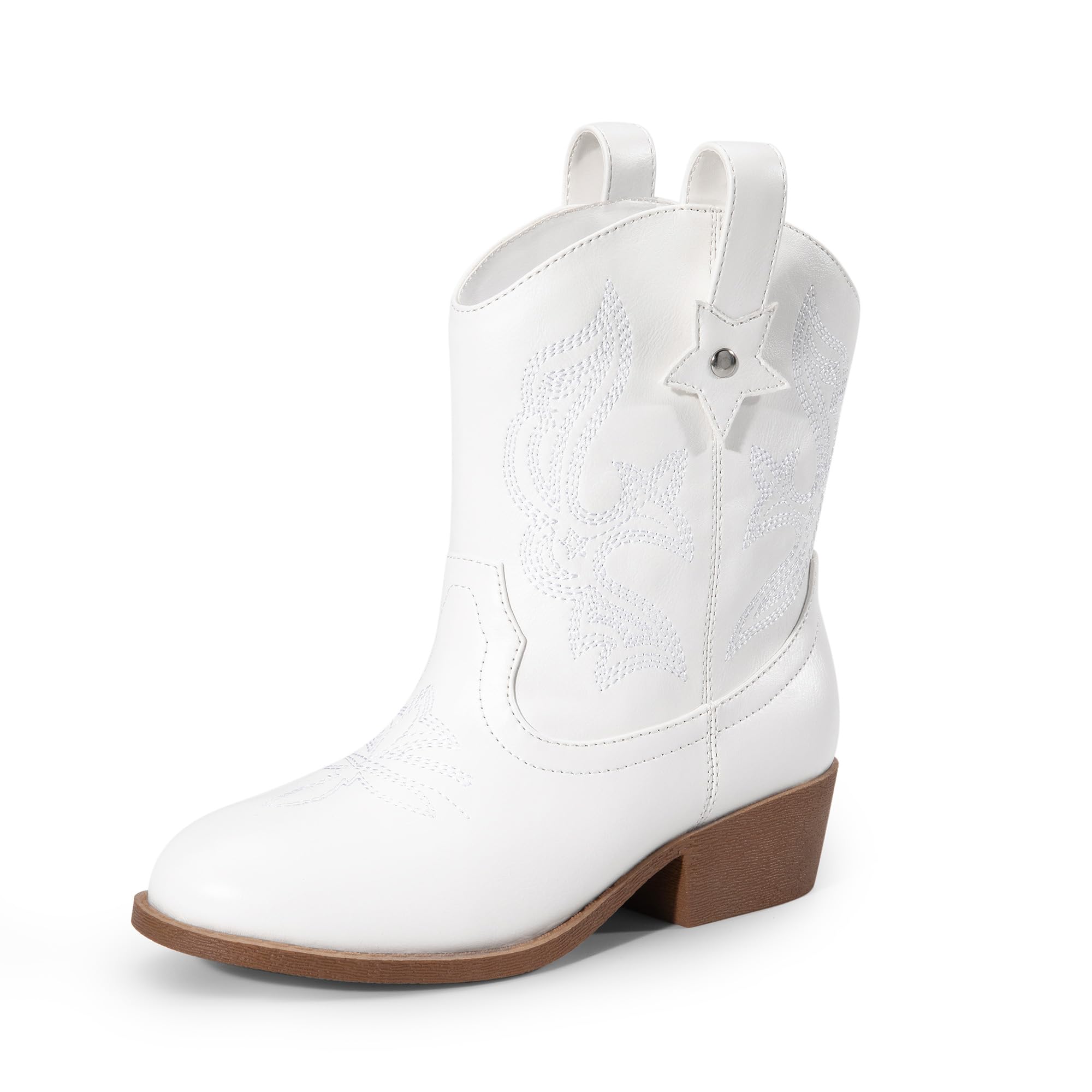 DREAM PAIRS Girls Cowboy Cowgirl Western Boots