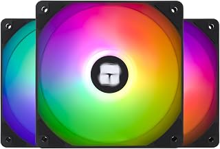 Thermalright TL-C12C-S X3 CPU Fan 120mm ARGB Case Cooler Fan, 4pin PWM Silent Computer Fan with S-FDB Bearing Included, up to 1550RPM Cooling Fan（3 Quantities）
