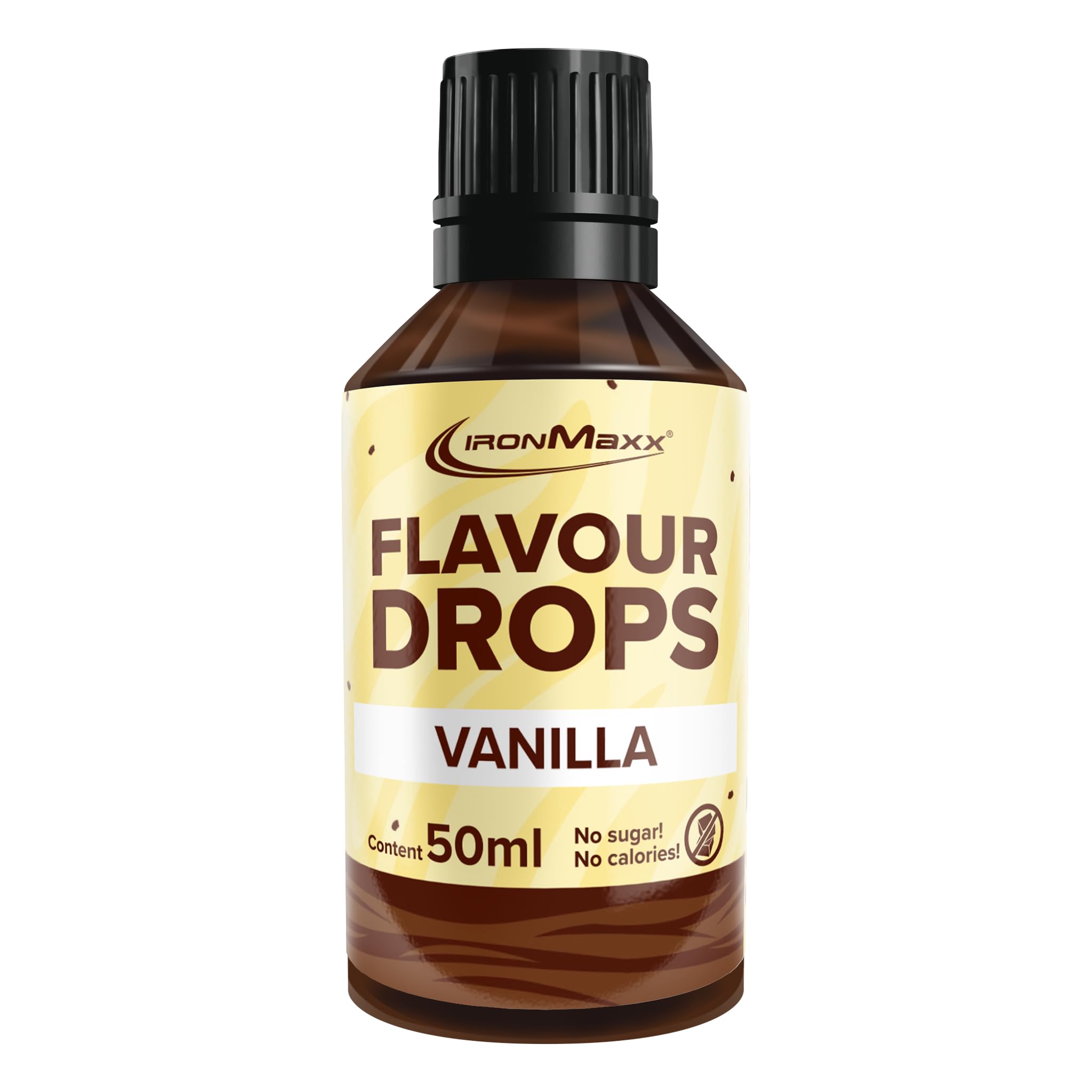 IronMaxx Flavour Drops - Vanilla 50ml | kalorienfrei & zuckerfrei | vegane Aroma