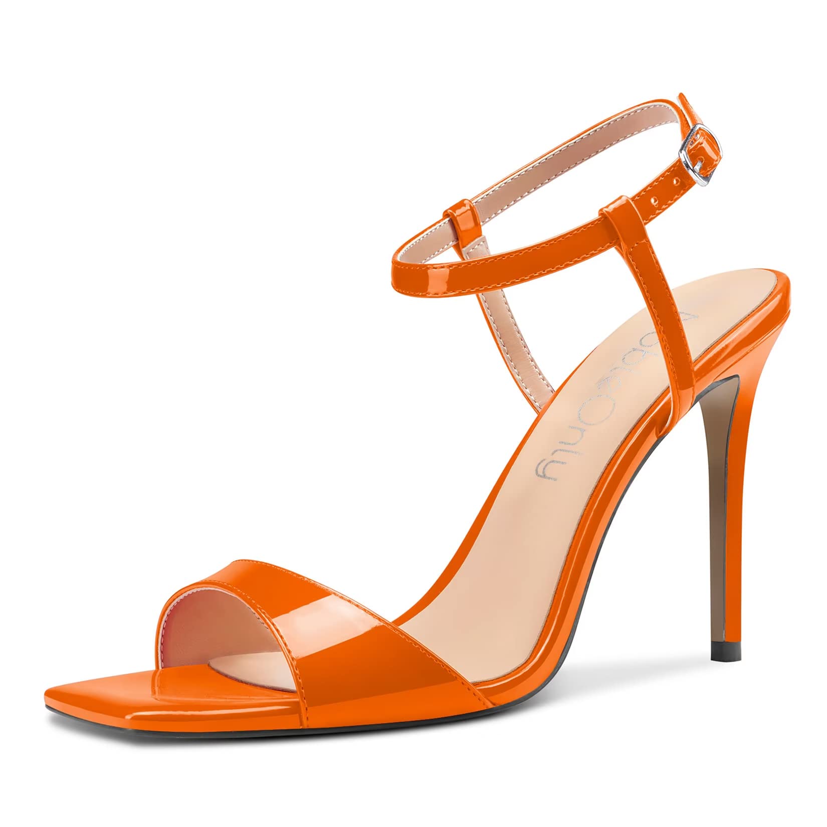 NobleOnly Women's High Heel High Heel Open Toe Sandals Strap Ankle Slingback Wed