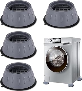 Anti Vibration Pads for Washing Machine – 4 Pack Heavy Duty Rubber Feet, Noise Reducing Dryer Stabilizer, Shock Absorber Anti Walk Mats, Universal Fit for Washer and Dryer