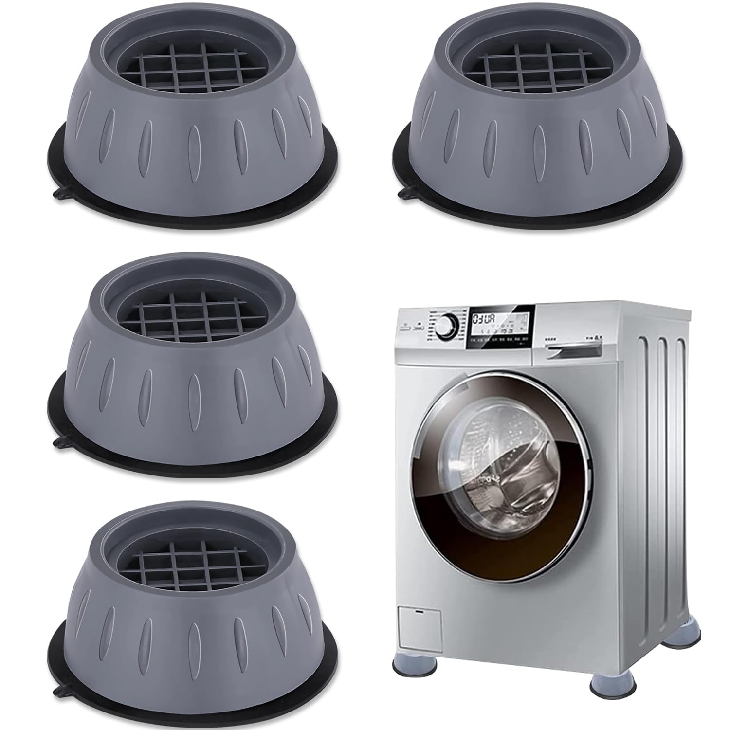 Anti Vibration Pads for Washing Machine – 4 Pack Heavy Duty Rubber Feet, Noise R