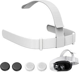 Adjustable Headband Replacement Part Compatible With Quest 2，Equipped With 4 Handle Protector Caps，Can Enhance Comfort And Gaming Immersion