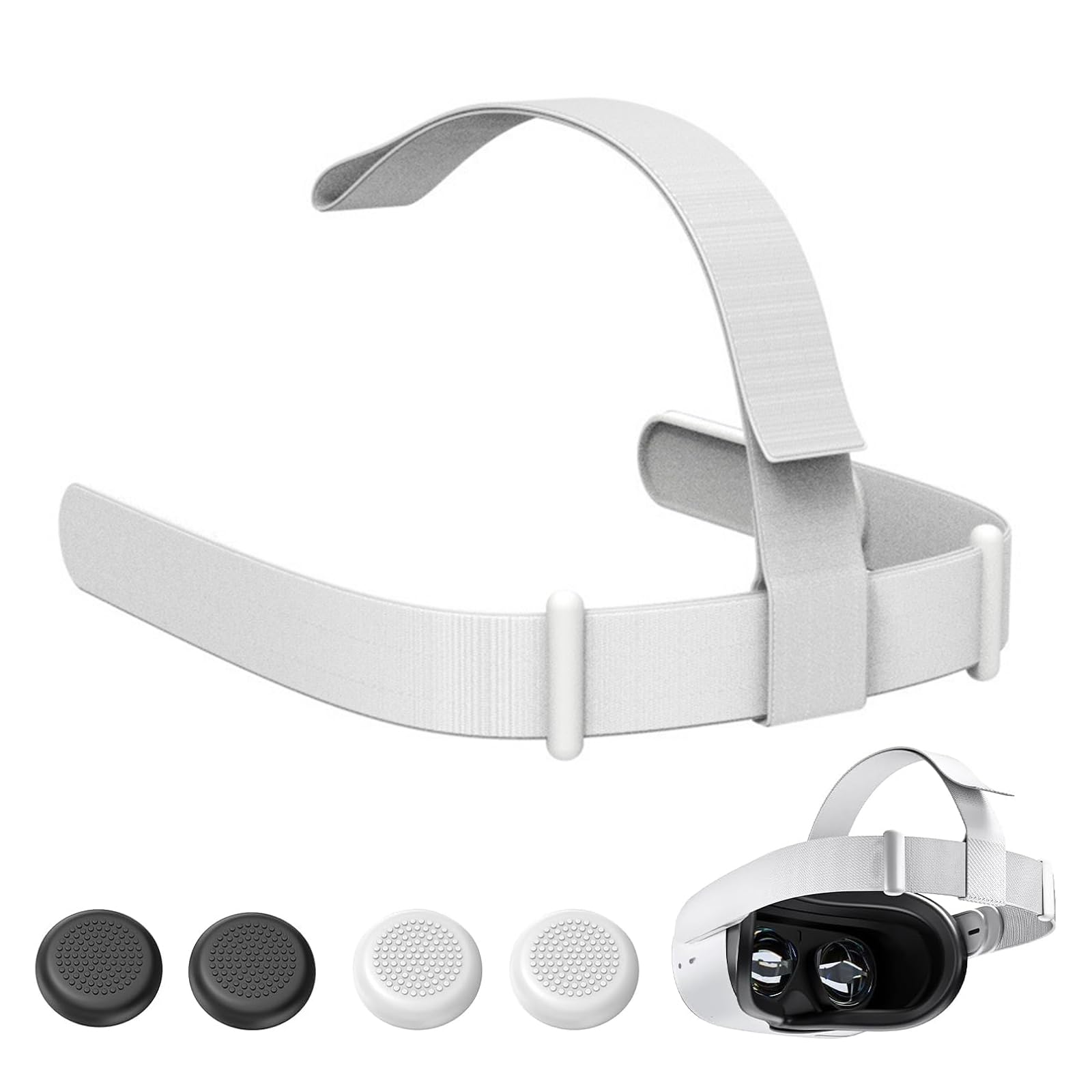 Adjustable Headband Replacement Part Compatible With Quest 2，Equipped With 4 Han