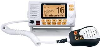 Uniden UM725G Marine VHF Radio, All USA, Canada, and Intl. Marine Channels, 1Watt/25Watt Transmit Power, Largest LCD Screen in Class, NOAA Weather Channels w/Alerts, Speaker Mic, GPS Built-in.