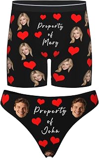 Customize Boxers, Name Thongs for Women, Personalized Gifts for Him, Gifts for GF Valentines Birthday Xmas