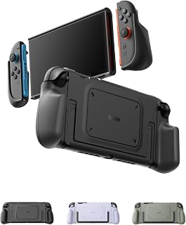 Belkin Nintendo Switch 2 Grip Case, Ergonomic, Dockable, Quick-Release Grip | Ergonomic Non-slip Protective Joy-Con Grip with Easy Joy-Con Removal, Dockable Quick-release Design, Built-in Kickstand