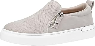 Jeossy Women's Casual Lightweight Slip On Shoes with Side Zipper