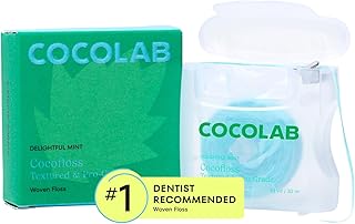 Cocofloss Expanding Woven Dental Floss by COCOLAB, Mint Scent, 1-Pack | Dentist-designed, 500+ interwoven fibers, coconut oil infused, cruelty-free & vegan, adults & kids daily oral care